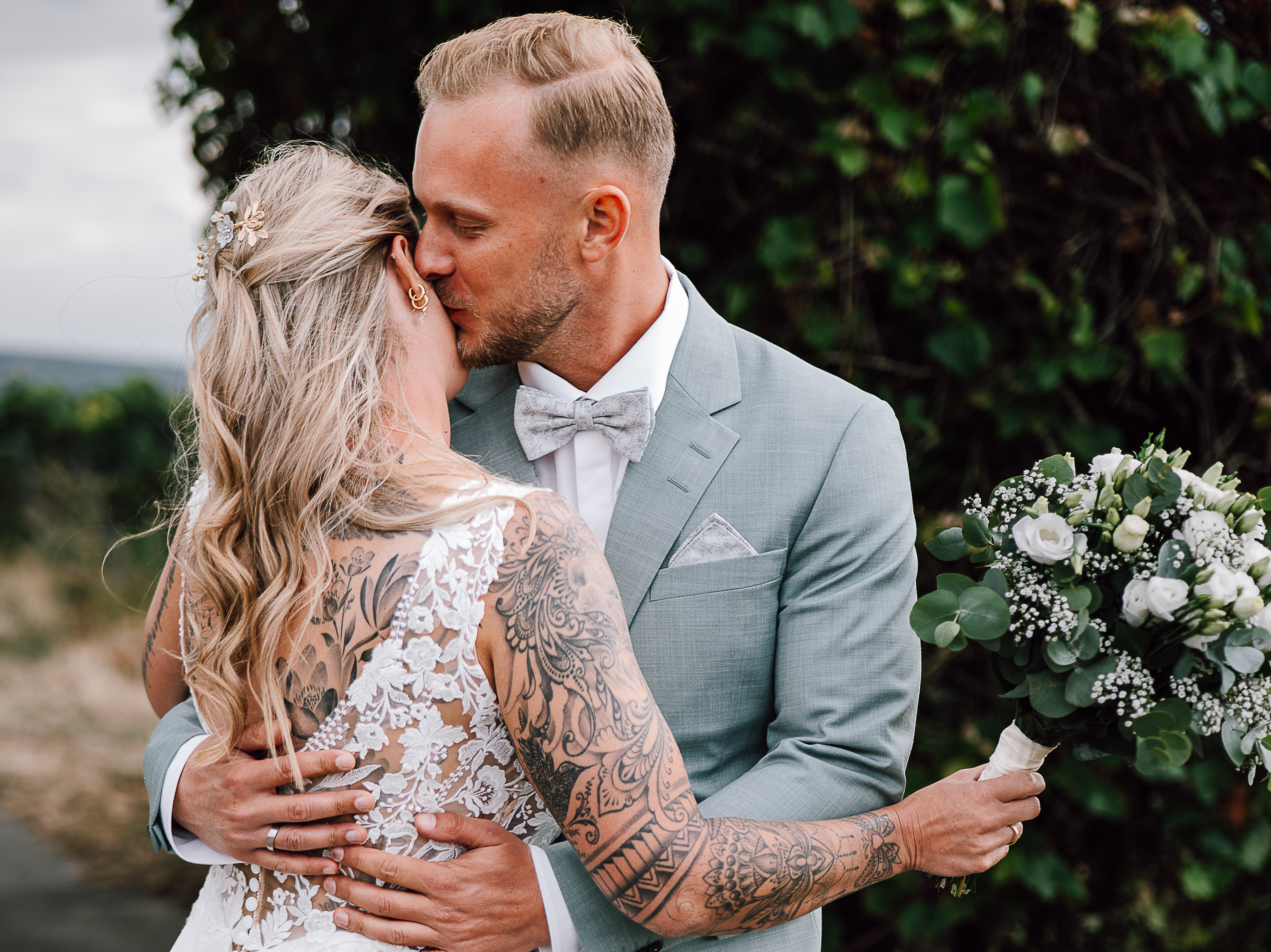 Intime, ungestellte Portraits bei Hochzeitsreportage